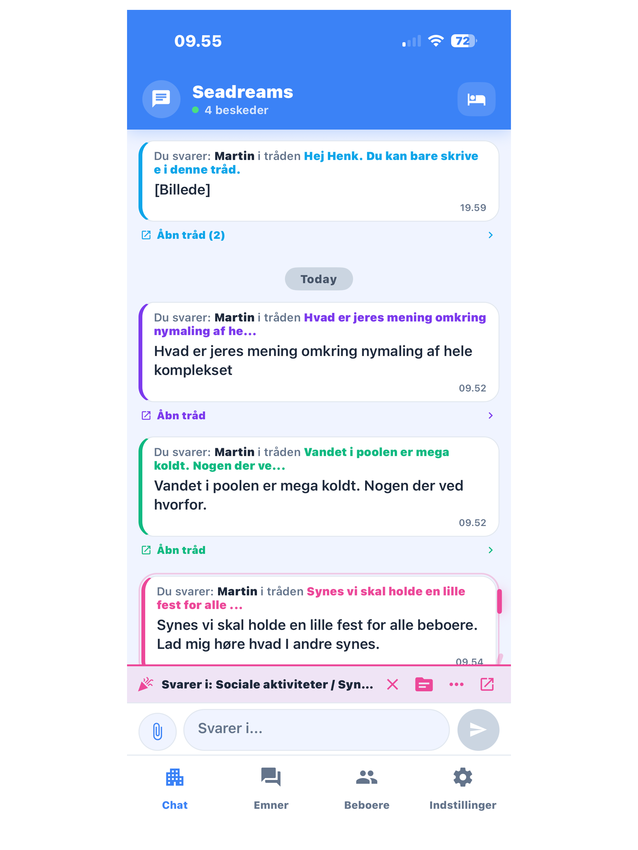 Neighborhood chat app