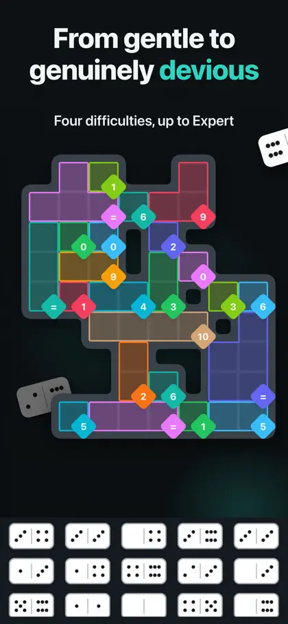 Screenshot 5 di 6 di dotio: Pips Domino Puzzles