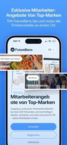 FutureBens: Mitarbeiterrabatte iPhone screenshot 1