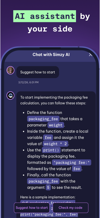 Simzy: Learn to Code/Program Screenshot 5 of 7