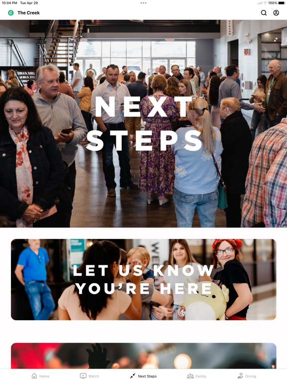 The Creek Church iPad screenshot 3 - Education app