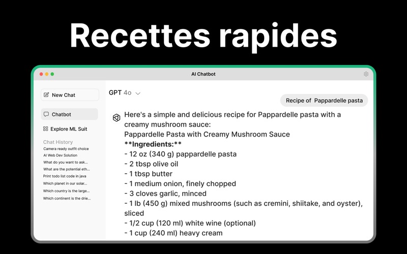 Screenshot #3 pour AI Chatbot : Français IA Chat