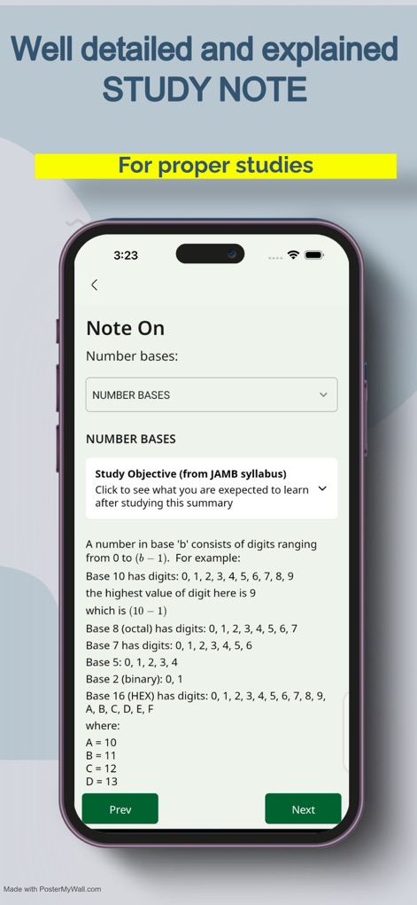 JAMB CBT PRACTICE 2026 - LFX - Esta herramienta proporciona "Note On Number bases" bien estructuradas, ofreciendo explicaciones concisas y recursos para comprender conceptos clave.