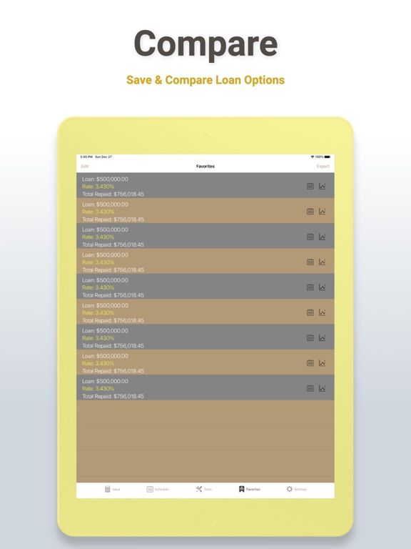 Loan Calculator - Debt Planner iPad screenshot 4 - Finance app