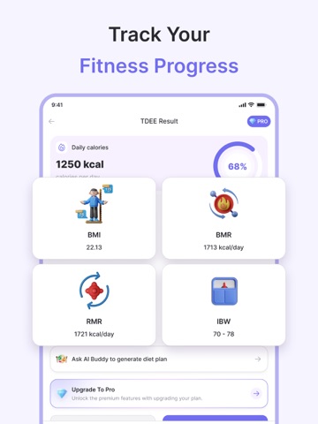 TDEE Calculator - Health Coach iPad screenshot