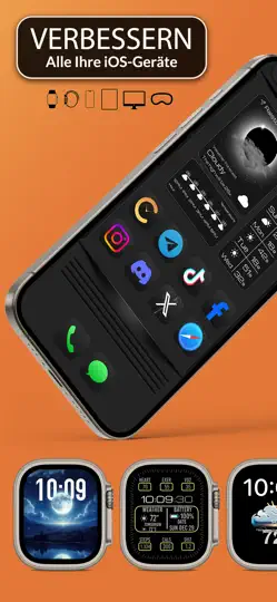 Screenshot von Clockology Zifferblätter auf dem iPhone 6