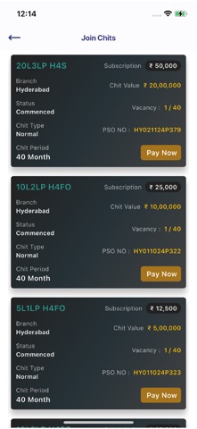 Neeladri Chits Member App screenshot