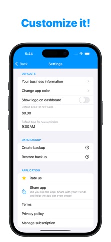 Simple Sales Management iPhone screenshot