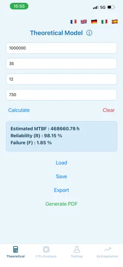 Captura de pantalla de Reliability Pro en iPhone 1