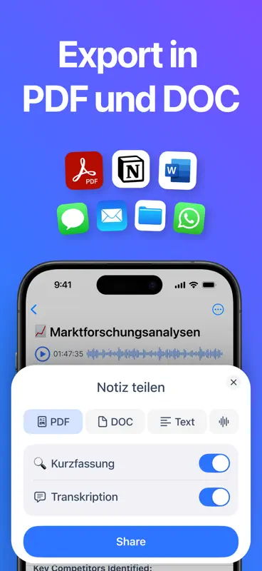 Sprache zu Text – VoicePen AI screenshot 6 of 10