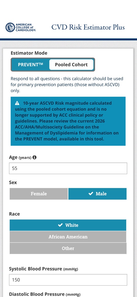 CVD Risk Estimator Plus - Medical App | MWM