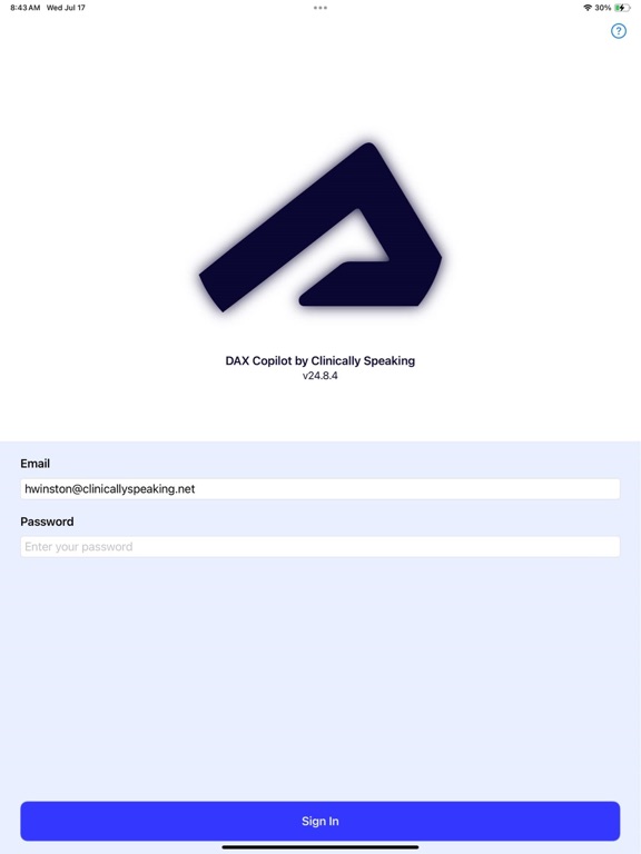 DAX Copilot by CSpeak iPad screenshot 1 - Medical app