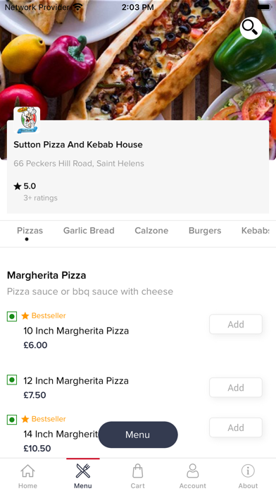 Sutton Pizza And Kebab House Screenshot