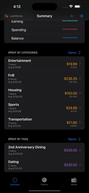 LeanMoney - Spending Tracker screenshot 3