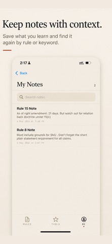 FRCP Rules iPhone screenshot