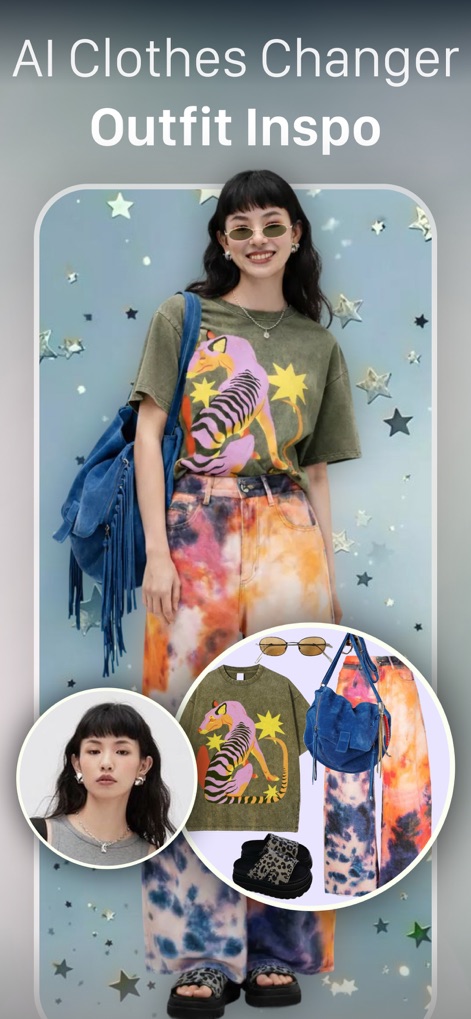 HairApp: AI Hairstyle Try On - Les utilisateurs peuvent s'inspirer et essayer virtuellement de nouvelles tenues, changeant la chemise et le pantalon en quelques clics.