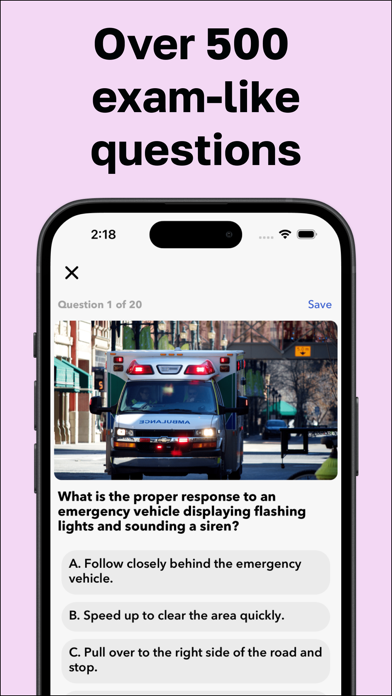 DMV Practice Test・AI Driver Ed Screenshot