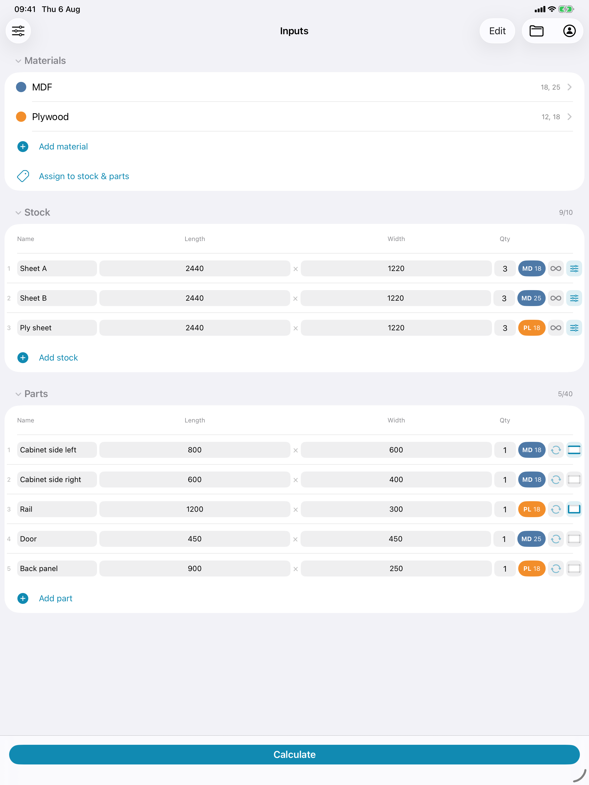 Cutlist Optimizer 4 / SmartCut screenshot 7
