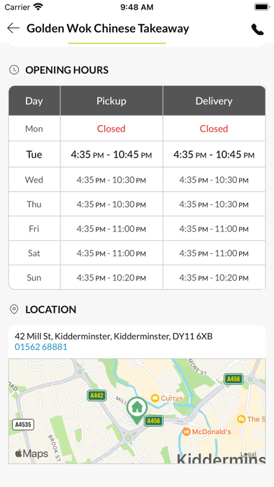 Golden Wok Chinese Takeaway Screenshot