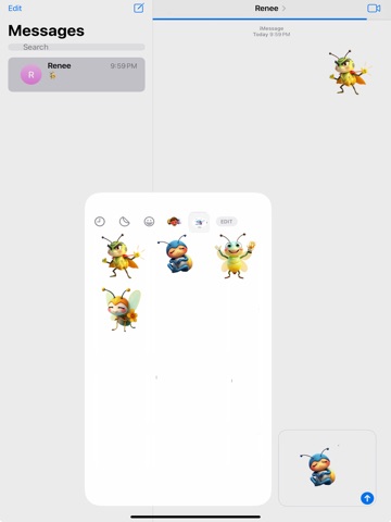 Zap Lightning Bug Stickers iPad screenshot