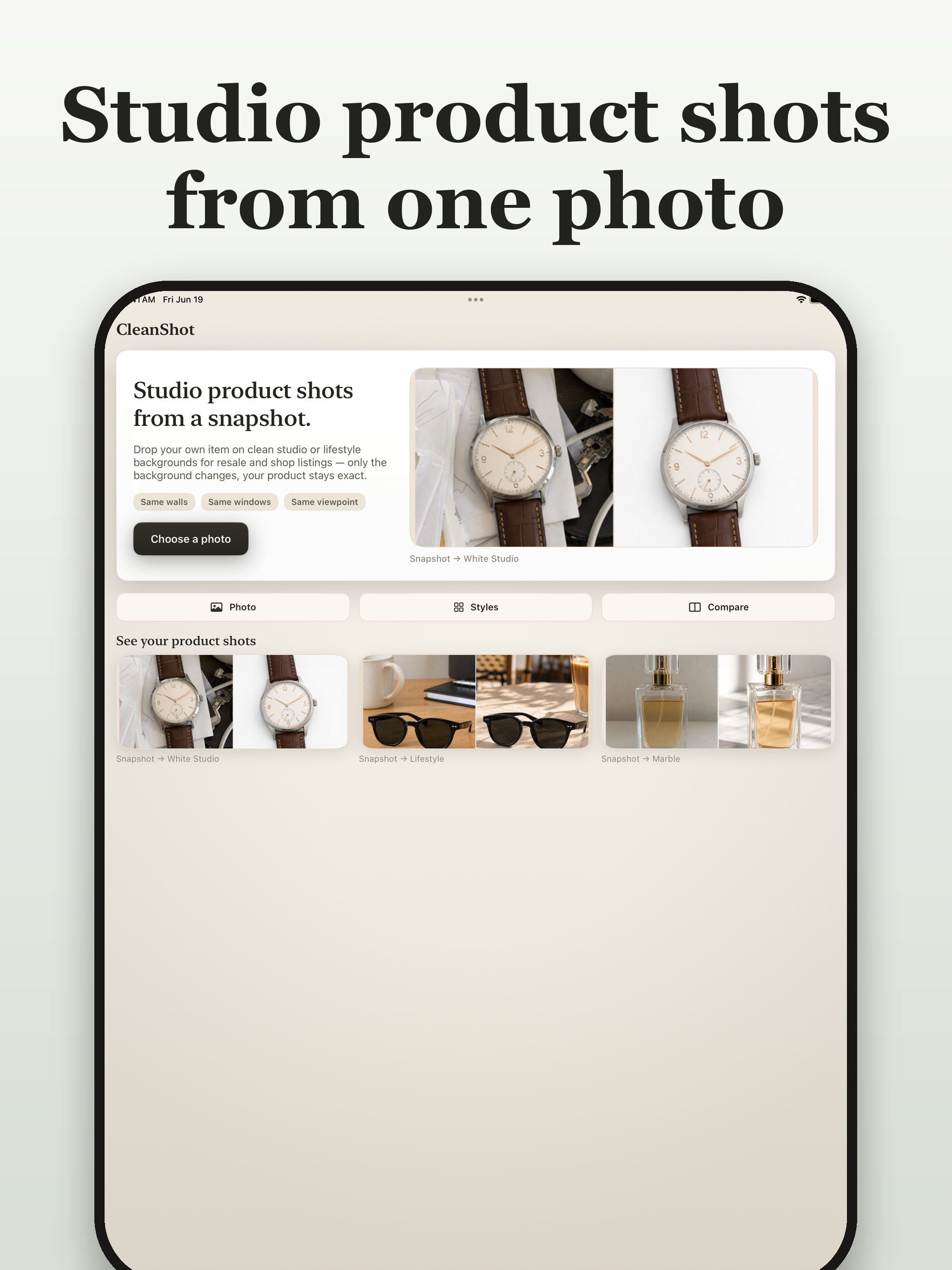 CleanShotAI - Product Photos