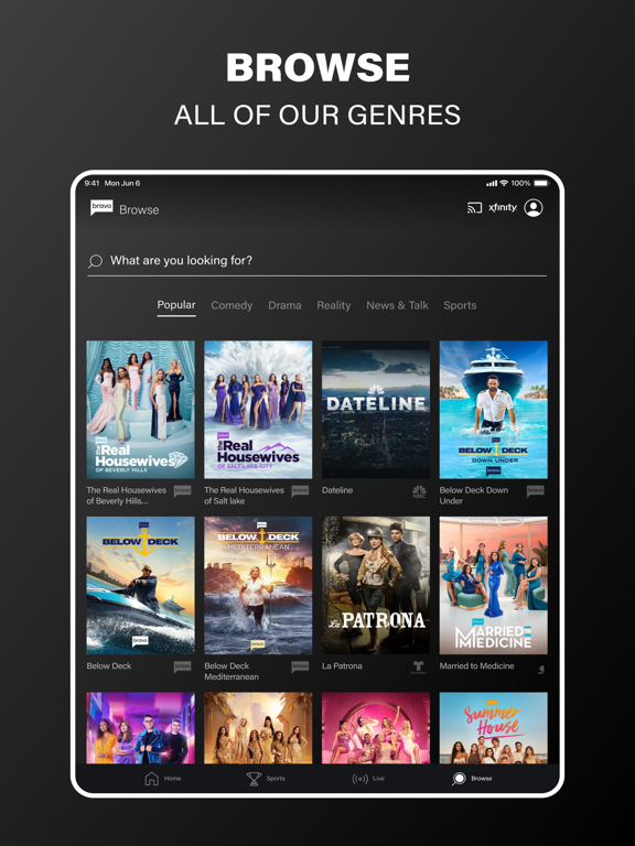 Bravo - Live Stream TV Shows iPad screenshot 4 - Entertainment app