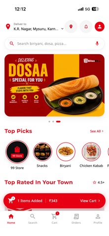 Bitex99: Food Delivery Screenshot 1 of 3
