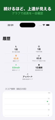 野球スイングチェッカー iPhone screenshot