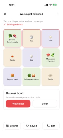 Cooking Sudoku: Meal Planner iPhone screenshot