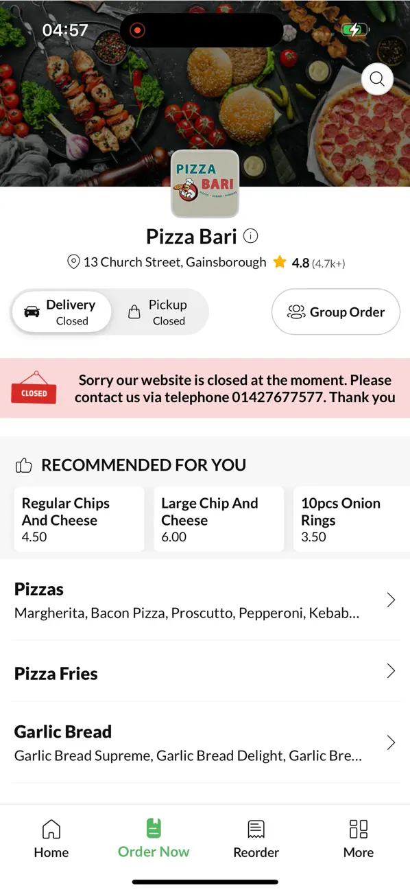 Screenshot #2 pour Pizza Bari Gainsborough.