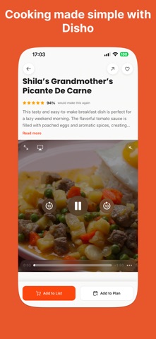 Disho – Cooking & Meal Planner screenshot
