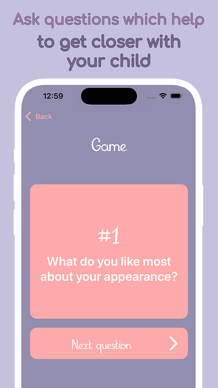 Ask Your Child Questions Game