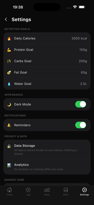 TinyCal - Calorie Tracker Screenshot 3 of 5