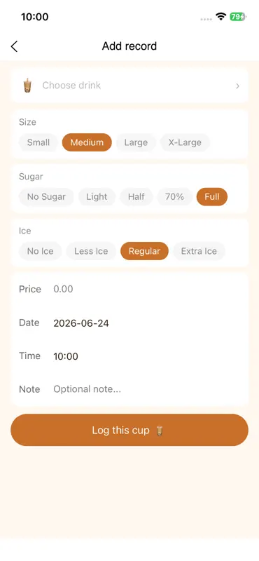 Boba Log - Bubble Tea Tracker screenshot 2 of 5