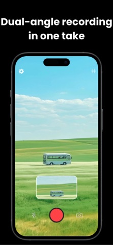 2Shot – Dual Cam PiP Recorder iPhone screenshot