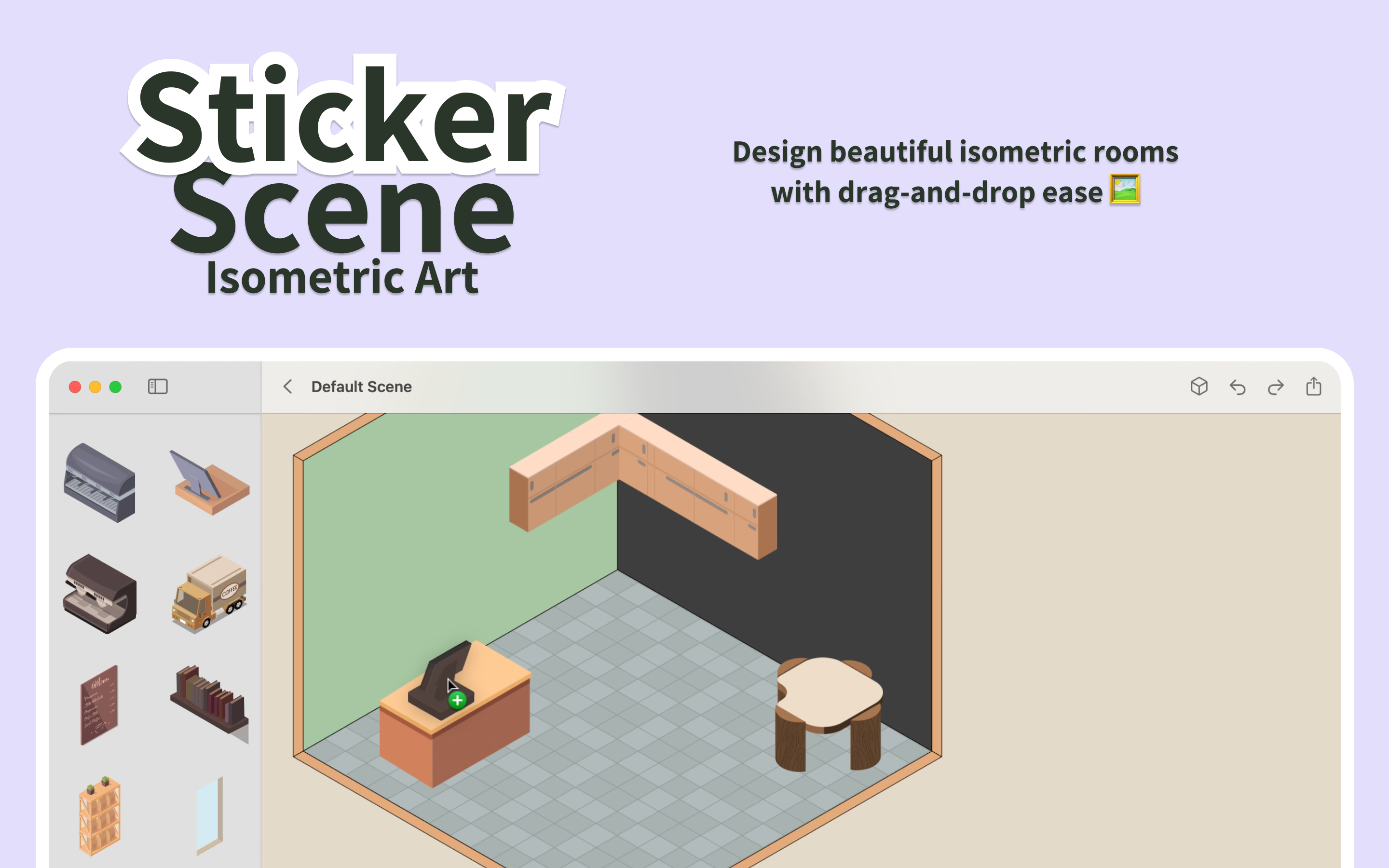 Sticker Scene: Isometric Art