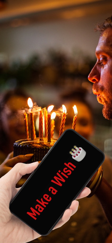 Led Banner - Led Running Text - Esta ferramenta ajuda a personalizar celebrações, exibindo frases como "Make a Wish" com um emoji de bolo para momentos festivos e memoráveis.