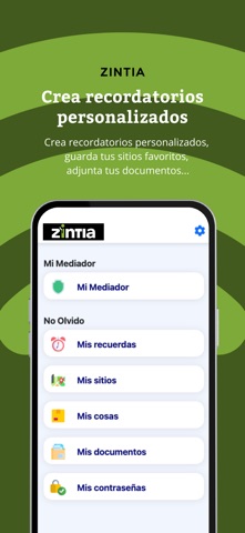 Zintia iPhone screenshot