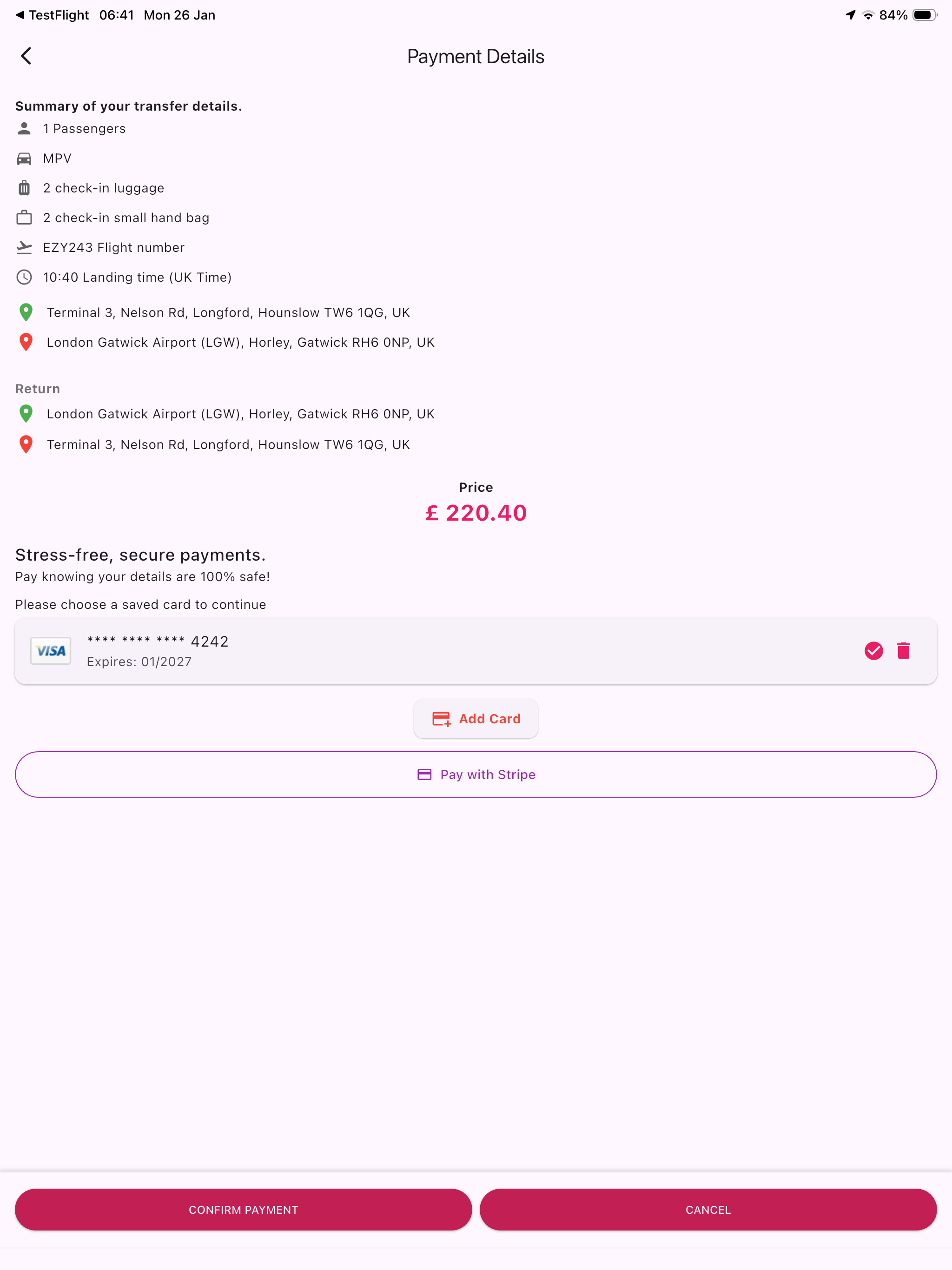 Twelve Client Airport Transfer