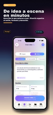 Generador de Video y Fotos IA iPhone screenshot