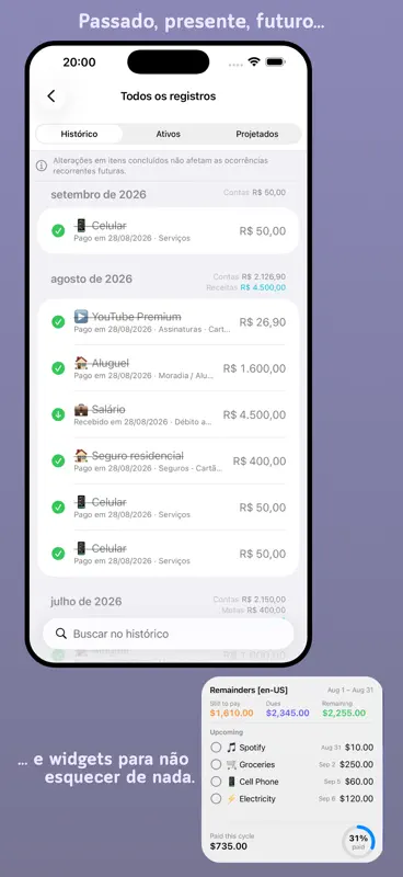 Remainders: Contas e Gastos screenshot 5 of 7