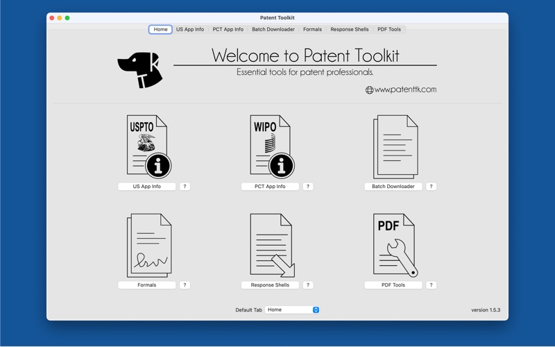 Patent Toolkit app screenshot