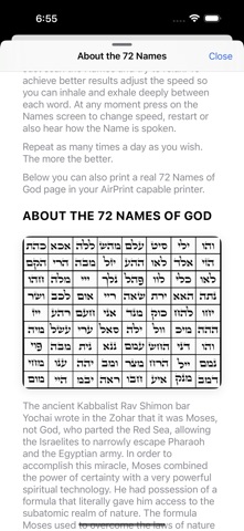 Kabbalah - The 72 Names of God iPhone screenshot