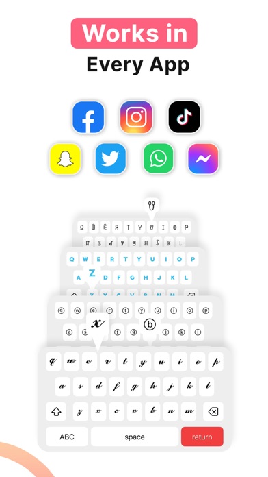 Fonts for iPhone: Keyboard Art Screenshot