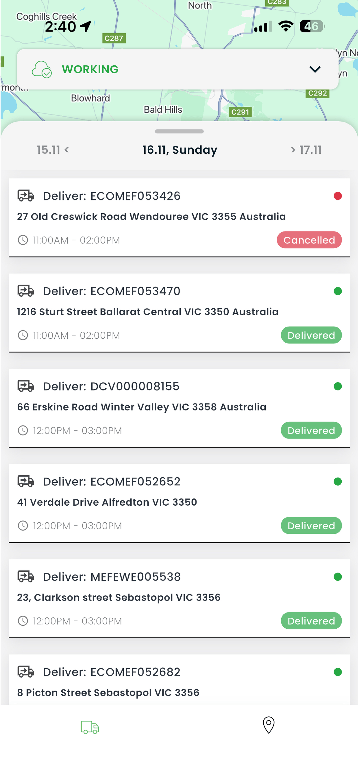 Moving With Sam – Driver App