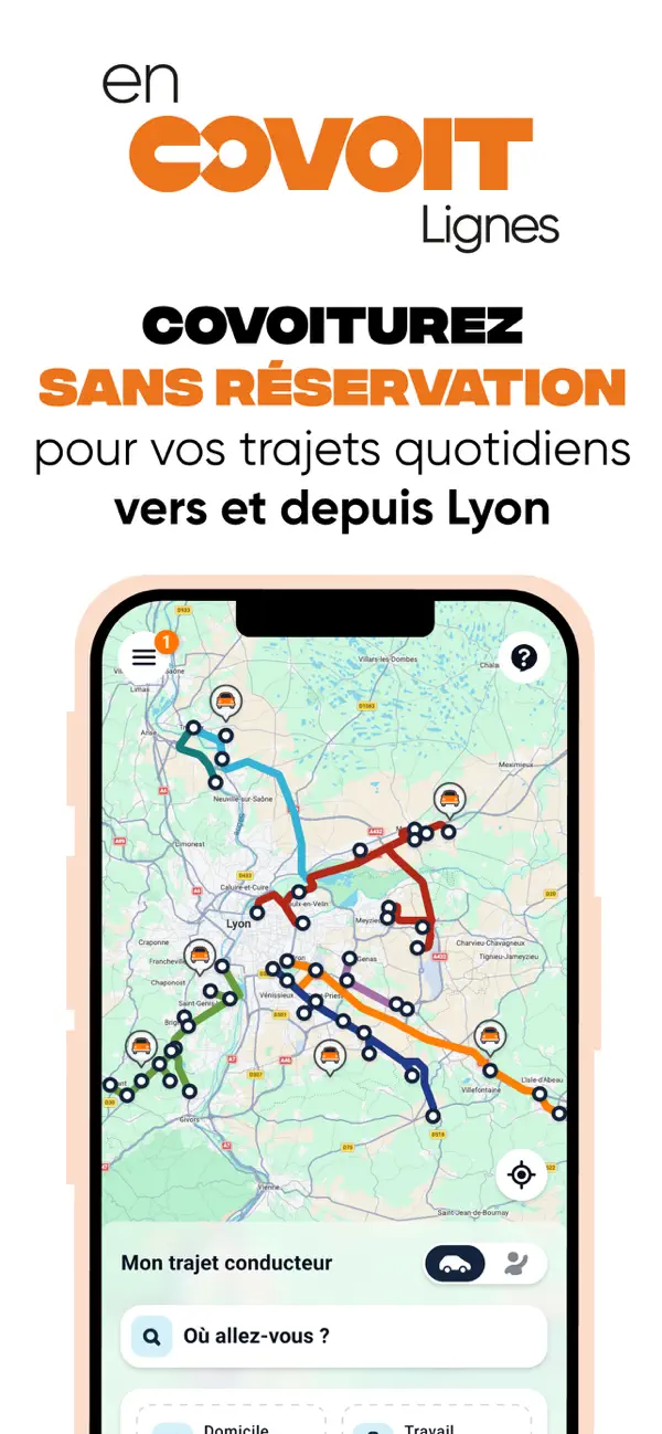 Screenshot #1 pour En Covoit Lignes - Covoiturage
