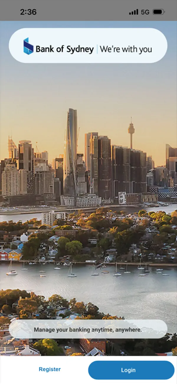 Screenshot #1 pour Bank of Sydney Mobile Banking