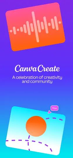 Captura de pantalla de Canva Create en iPhone 1