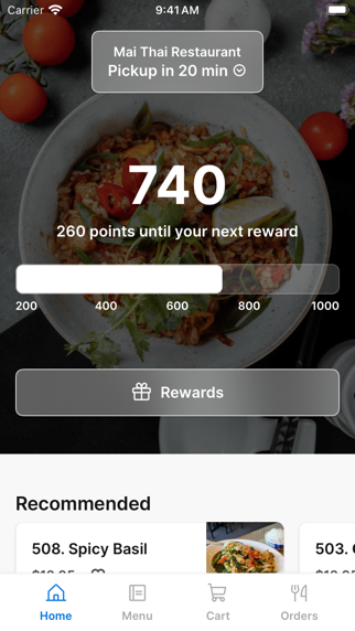 Mai Thai Cuisine iPhone screenshot 1 - Food & Drink app