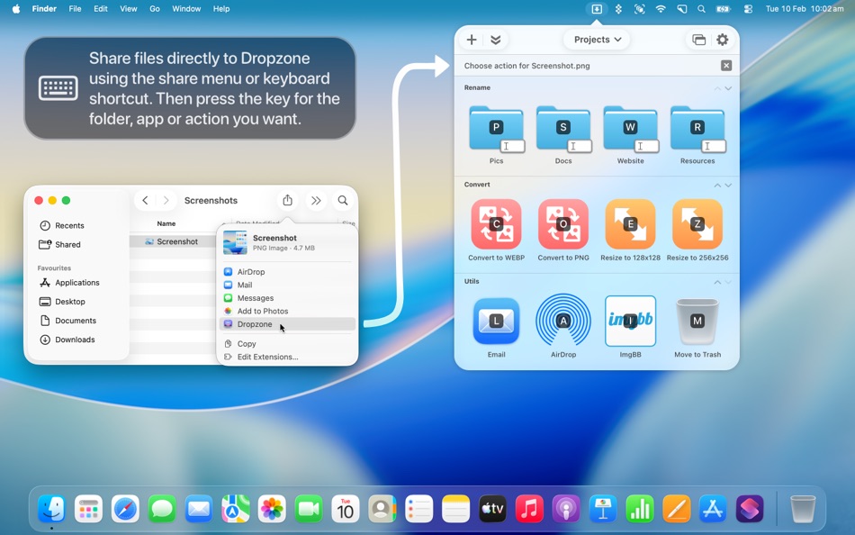 #4. Dropzone 5: Drag & Drop Magic (macOS) Oleh: Aptonic LLC